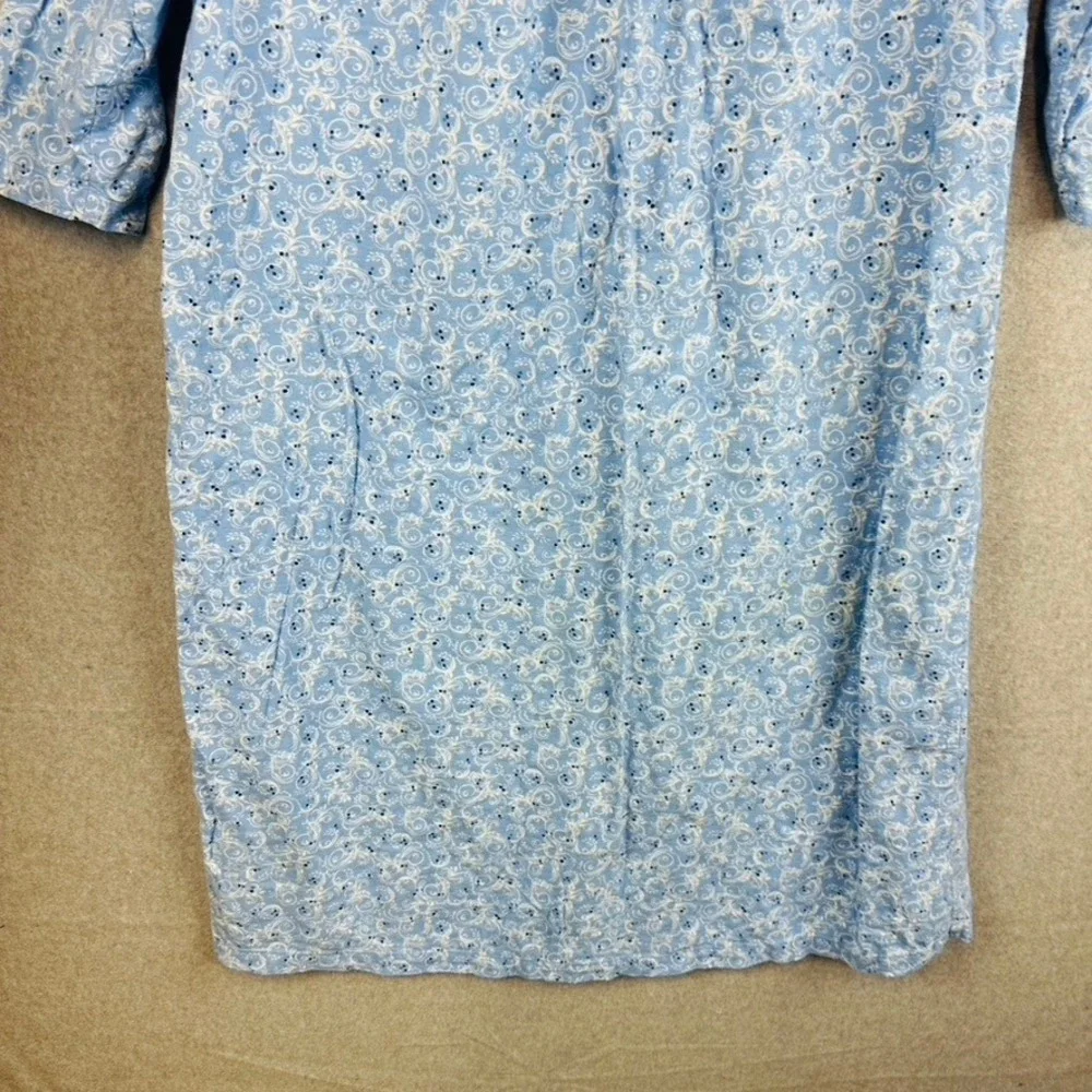 Charter Club Womans 2X Sleep Dress Nightgown Maxie Long Sleeve 100% Cotton